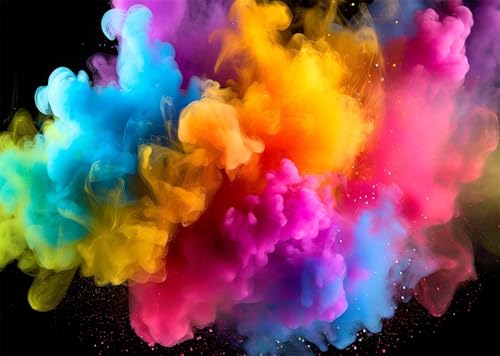Fond fumée arc-en-ciel 3x2m en tissu pour studio photo