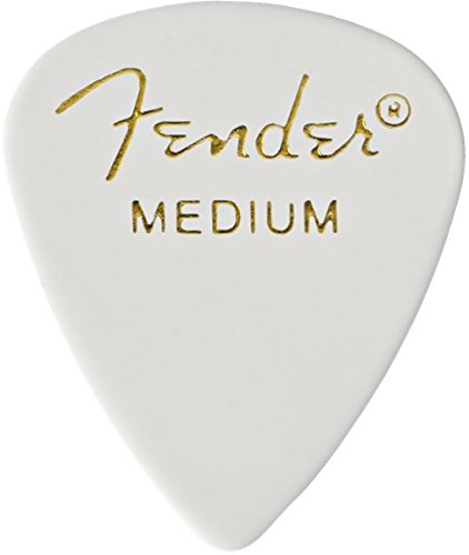 Fender 351 Classic Celluloid Picks -Blanc-Taille M – Lot de 144 médiators - Les Beatles, Paul McCartney, John Lennon, RIngo Starr, George Harrison Fender 351 Classic Celluloid Picks -Blanc-Taille M - Lot de 144 médiators