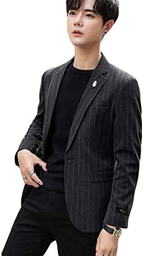 Amazon Ksila ジャケット メンズ テーラードジャケット ストライプ柄 スーツ スリム ビジネス カジュアル 紳士服 テーラード フォーマル アウター 大きいサイズ 春 黒 コート ジャケット 通販