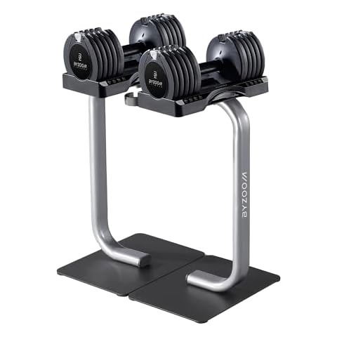 BYZOOM FITNESS 25lb Adjustable Dumbbell & Dumbbell Stand Set Cover