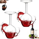 Cumuul Flipglass Upside down Wine Glass, 14 Fluid Ounce Long Stem Inverted Cocktail Glasses, Unique Fun Creative Stem Cups for Women Men Birthday Anniversary, Valentine, Christmas, Party Gift (2Pcs)