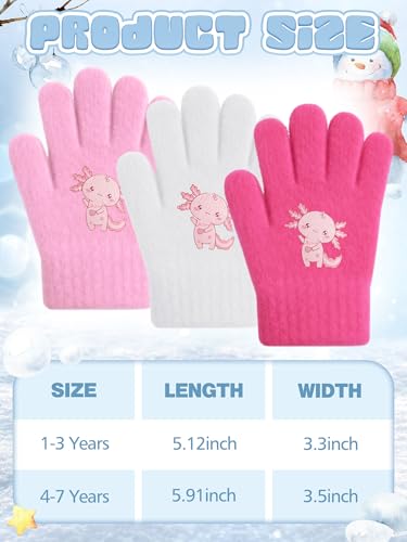 Image of EBOOT 3 Pairs Winter Kids Gloves Warm