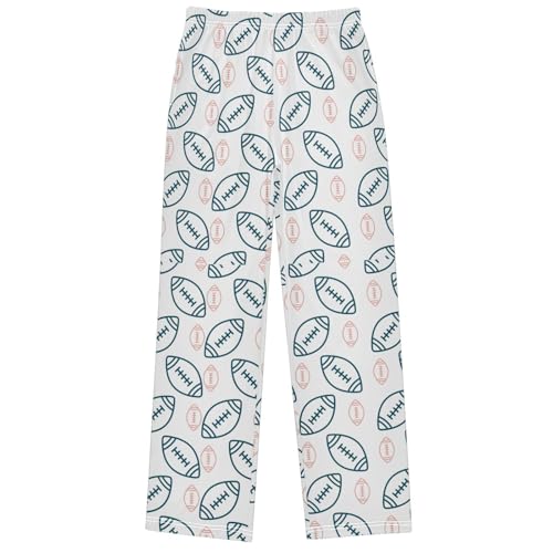 Boys Pj Pants American Football Soft Kids Joggers Long Lounge Bottoms with Elastic Waist & Pockets 6-14 Years