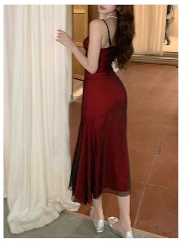 Image of GORGLITTER Women's Mesh Bodycon Maxi Prom Dress Sleeveless Backless Evening Date Night Party Cocktail Long Dress