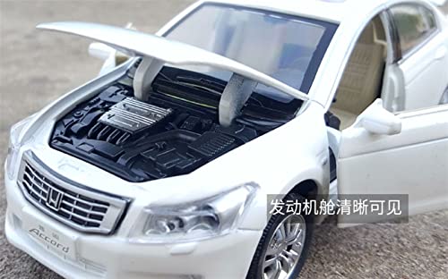 Simulation Alloy Die Cast Mini Car Model Toy Cars 1:32 For Honda Accord Classic Alloy Car Diecasts Toy Vehicles Car Sound And Light Collection Kids Gifts (Color : White) #TOP3