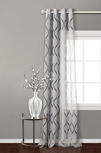 cortinas grises y blancas - Tu Quieres