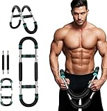 Lyrovo Chest Expander Arm Trainer 40-100lb Adjustable Chest Workout Equipment Twister Portable Power Twister Bar, Detachable Design Fitness Anywhere (Blue)