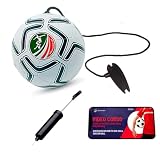 Skill Soccer Ball (Size 3, pallone da allenamento con corda, accessoriato di pompa per il gonfiaggio e video corsi. Qualità professionale.