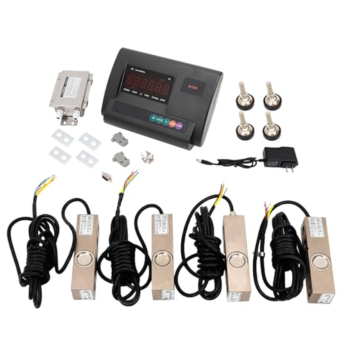 Xlsdlvcnxz 2T Livestock Scale Kit,Livestock Scale High Precision Indicator,Livestock Scale Kit with 4 Load Cells,Electronic Platform Scale for Cattle Pigs Sheep