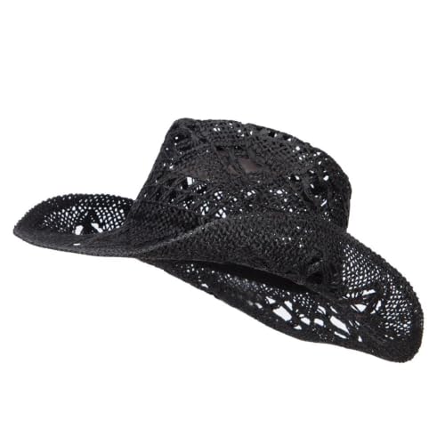 e4Hats.com Solid Color Straw Cowboy Hat