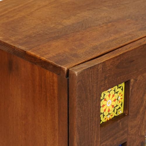 Buffet en noyer compact 60 cm : la solution de rangement idéale pour petits salons encombrés - 8