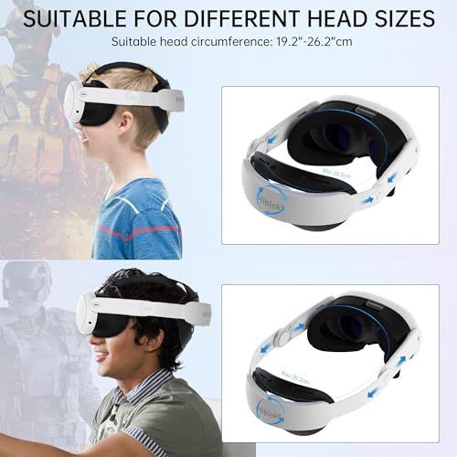 HIBLOKS Head Strap for Meta Quest 3 Accessories, Adjustable Elite Strap for Oculus Quest 3 Headset Replacement Accessories, Y-shape Comfort Lightweight VR Head Strap