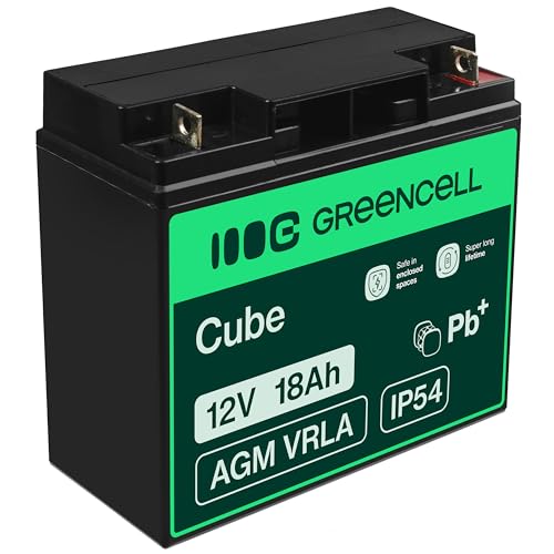 Green Cell AGM 12V 18Ah Akku VRLA Blei-Batterie Bleiakku...