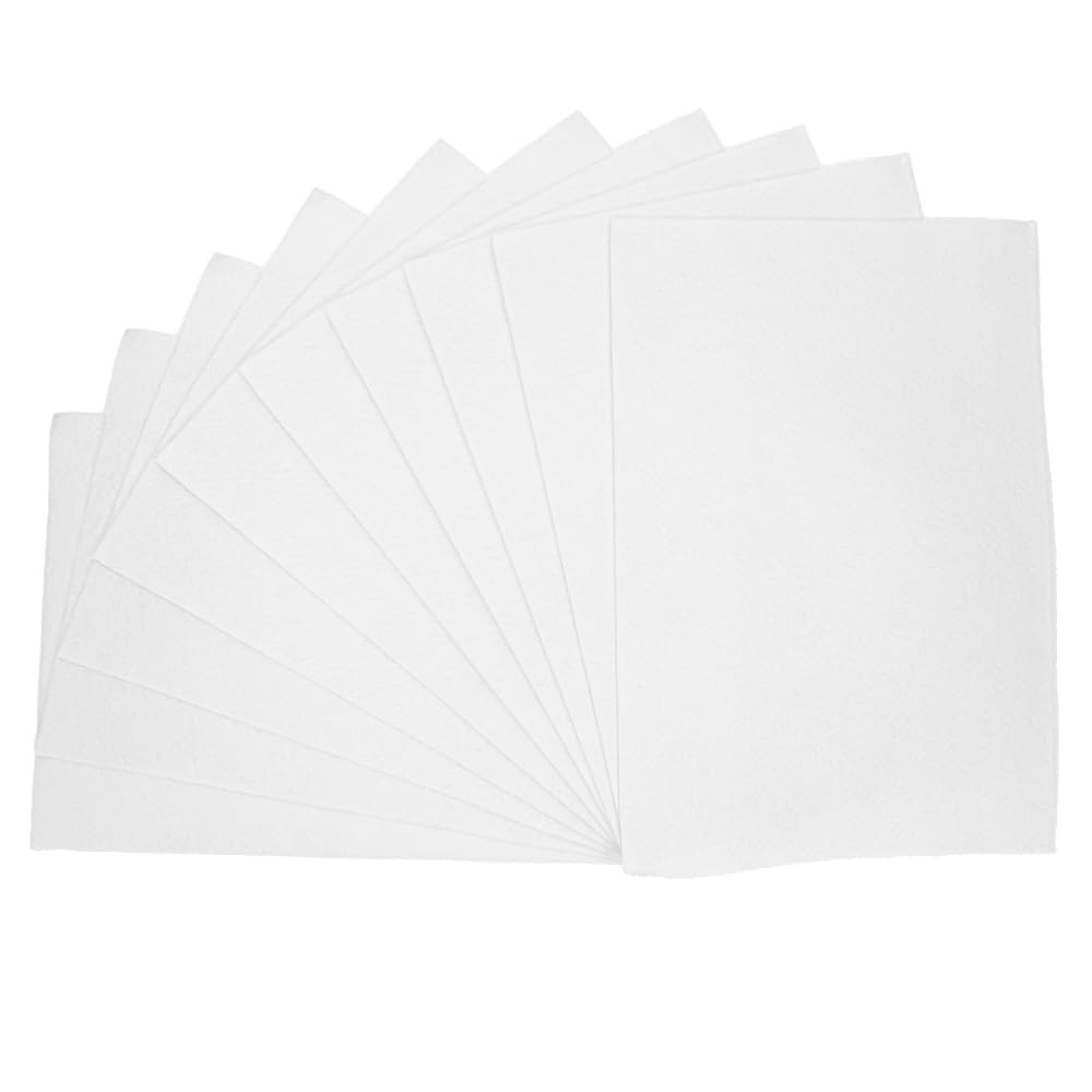 Oh Sew Crafty Limited White Felt Sheets 100% Polyester A4 23Cm X 29.7Cm Craft 200Gsm (Sold As Pack Of 2) (White)