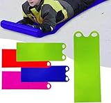 Aufrollbare Leicht Snowboard-Matte, Schneeschlitten, Fliegender Teppich, Fliegende Matte, Schlitten, Outdoor-Spaß, Gleitfähiger Schlitten, Flexibel Tragbarer Ski-Board, Ski-Matte (Grün, 46 * 137 cm)