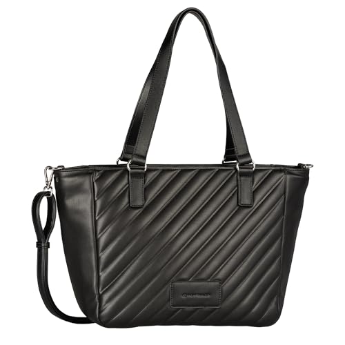 Sac à bandoulière Tom Tailor Mirela noir grand modèle fini les affaires perdues avec son grand zip