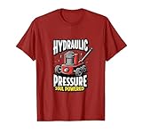 Hydraulic Pressure Soul Powered Mechanic Design T-Shirt, Men, Cranberry Red, X-Large
