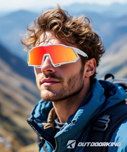 Image of Sport Polarized Sunglasses for Men and Women, Stylish and Lightweight Cycling Sunglasses with UV400 Protection