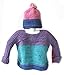 KSS Handmade Knitted Pink/Grey Baby Pullover Sweater with a Hat 12 Months SW-666
