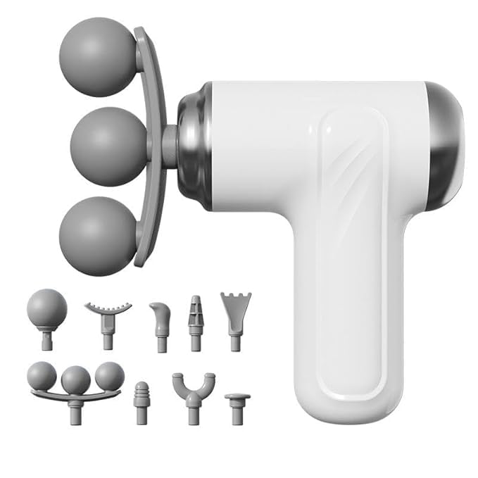 Image of KRIPARA SALES Kripara Sales Professional Deep Tissue Percussion Massage Gun-multi-head Muscle Massager for Pain Relief, Athletes & Body Relaxation - Portable Cordless Electric Handheld Massager With 9 Attachments (3 IN 1 Percussion Massage Gun)