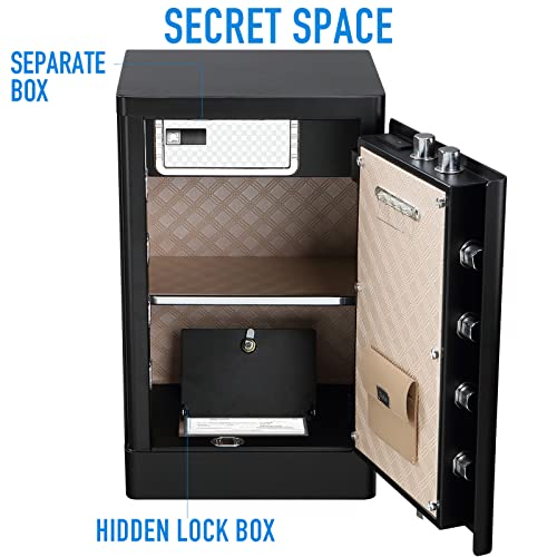 Tenamic Deluxe Biometric Fingerprint Safe Box Smart Touch Screen Fireproof Safe for Home Office Hotel 3.83 Cubic - Thumbnail 5