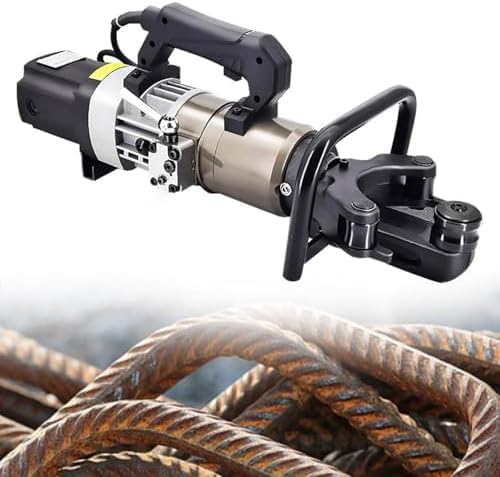 Hydraulic Rebar Bender, Hand Held Metal Bending Machine for 22-25mm Steel and Copper Rods, 0-90° Angle Bending, 28mm Capacity