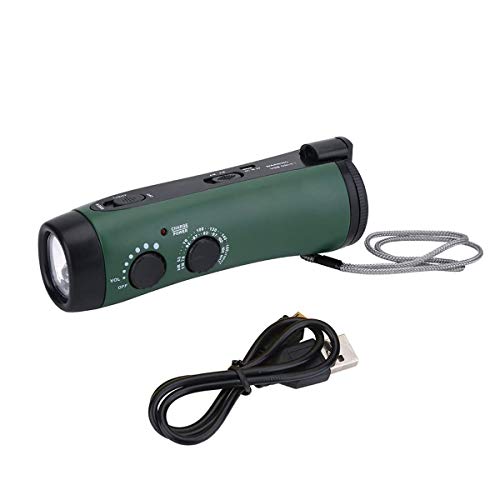 Handkurbel Notfunk, Radio Solar Multifunktions AM/FM Radio Camping Not Taschenlampe Radio Taschenlampe Telefon Ladegerät
