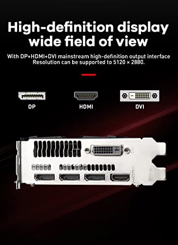 JIESHUO Placa gráfica para computador desktop AMD RX 580 8GB GPU 256bit 8Gbps DP/HDMI PCI Express 3.