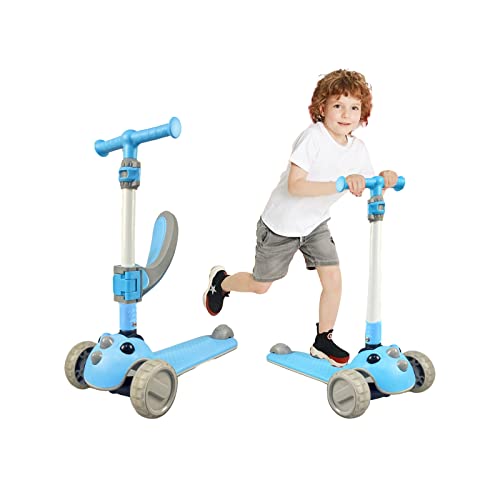 Kinder Roller 3 Räder Roller für Kinder mit abnehmbarem Sitz 2-in-1 Sitz-...