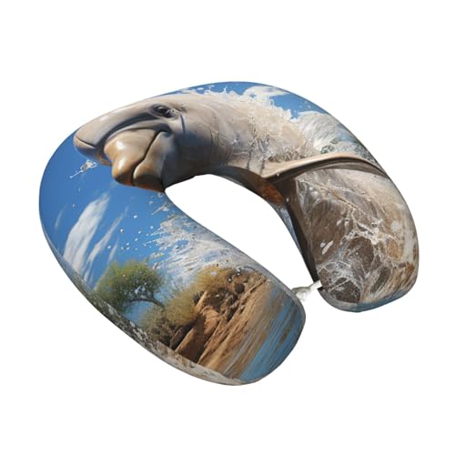 Almohada viscoelástica 30 cm x 25 cm para viaje miniatura 2