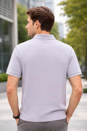 Image of GODFREY Half Cotton Polo T Shirt for Man with Pocket - Regular Fit Mens Collar Tshirt
