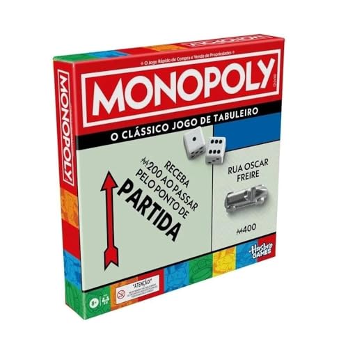 Monopoly Jogo de tabuleiro para a família, jogos de estratégia, 2 a 6 jogadores, jogos para crianças