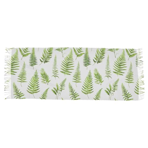 ALAZA Women's Scarves Winter Scarf Cashmere Feel Pashmina Shawls Wraps Fern Pteridophyte Soft Warm Lightweight with Tassels Fall2