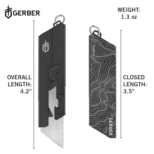 Image of Gerber EAB Utility Knife, EDC Pocket Knife, Replaceable Blade, Mini Black