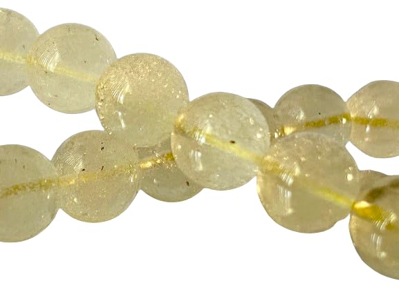 ✦ Bella-gems ✦ 8.1"" ""Outer Space Stone/Cosmic Energy""~ Authentic Libyan Desert Glass Gold Tektite Meteorite Bracelet - 9mm - 23 Beads - J1401