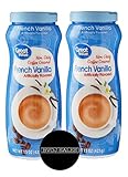 Coffee Creamer Bundle. Includes Two (2) 15 fl oz bottle of Great Value French Vanilla Powder Coffee Creamer and (1) Coffee Coaster With BVOJ SALES Logo Included In Every Order (French Vanilla)