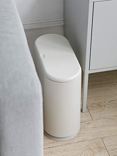 Sooyee 1193 10 Liter Rectangular Plastic Trash Can Wastebasket With Press Type Lid,2.4 Gallon Garbage Container Bin For Bathroom,Powder Room,Bedroom,Kitchen,Craft Room,Office thumb #1