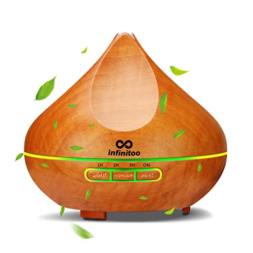 Aroma Diffuser, luftbefeuchter 300ml Diffuser infinitoo Blütenblatt Design Diffusor | Raumbefeuchter Ultraschall mit 7 LED Farbwechsel für Wohnzimmer, Kinderzimmer, Schlafzimmer, Baby, SPA, Büro