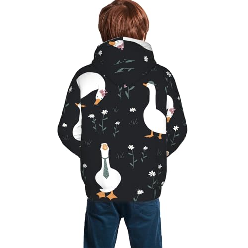 Fashionable Goose Kid Hoodies Boys Sweatshirts Girls Pullover with Pocket4
