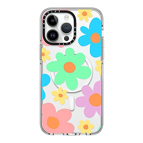 Coque transparente iPhone 14 Pro Max MagSafe antichoc 2m pastel floral CASETiFY