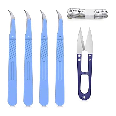 NOTIONSLAND Seam Ripper Stitch Unpicker 6Pcs/Set Seam Unpicking Tools Including 4Pcs Thread Cutter Snippers Tapemeasure for Sewing Stitch Crafting Needlework Sewing Accessories Cover