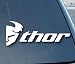 Thor Motocross Car Window Vinyl Decal Sticker 8" Wide (Color: White)