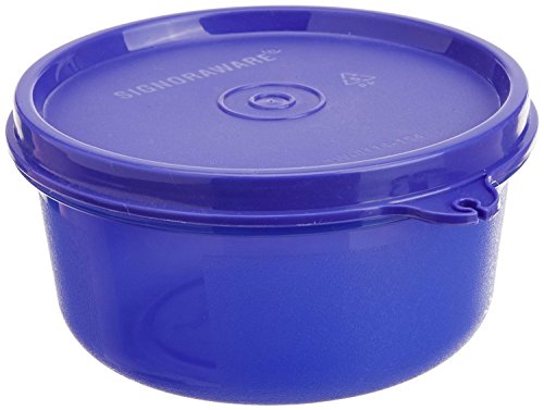 Signoraware Executive Medium Round Plastic Container, 310Ml, Deep Violet