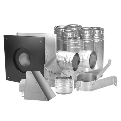 Duravent SD3000-A 3' Pellet Stainless 810001437, 3PVL-KHA Vent Kit, Silver