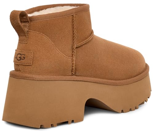 UGG Women's Classic Ultra Mini New Heights Boot, Chestnut, 10 - image 3
