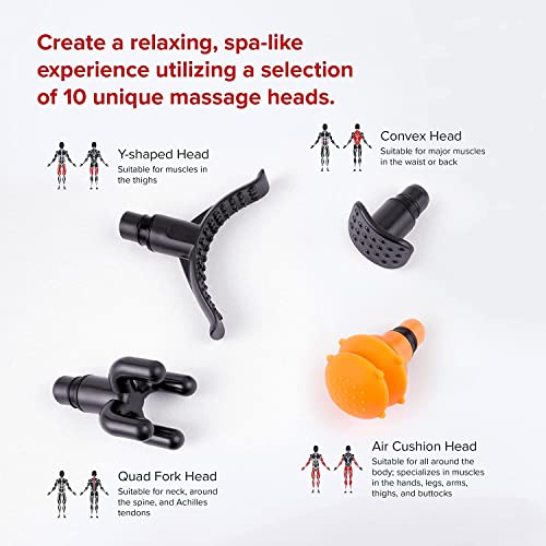 Sm Percussion Massage Gun Deep Tissue For Athletes | Cordless Handheld 30-Speed Percussive Muscle Massage Therapy + 6 Heads, Lcd Screen & Carry Case | For Back, Neck & Body Pain, & Athlete Recovery #TOP3