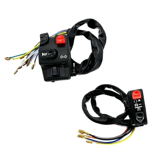 Commutateurs universels de guidon moto 22mm avec bouton de klaxon et clignotant