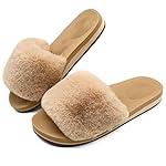 Plüsch Hausschuhe Damen Fell Pantoffeln Cozy Slides Damen Schlappen Sommer Winter Badeschuhe Puschen für Damen Slippers – Bild 2