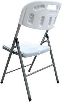 BTEXPERT 3 Piece Folding Card Table Portable and HDPE Chair Set, 34 Square White Plastic Table Portable, 2 Adult Thick Folding Chairs for Board Games Nights Gatherings Party Home Indoor Outdoor