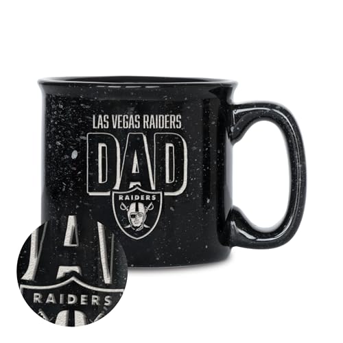 Rico Industries NFL Football Las Vegas Raiders Dad 12oz Laser Engraved Campfire Mug